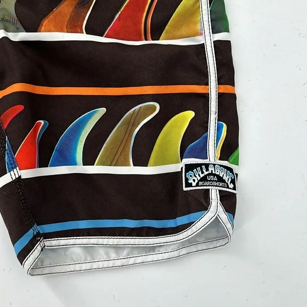 Men’s BILLABONG 32 USA Shark Fin Board Shorts Swim Trunks Polyester